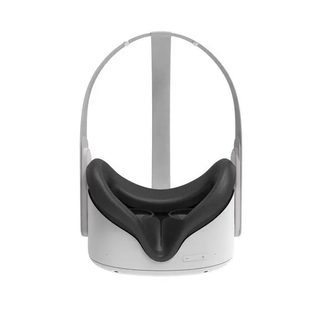Alt view image 5 of 6 - Face Cushion Pad Replacement Compatible with Oculus Quest 2, Silicone Cover, Sweatproof Washable Lightproof Anti-Leakage VR Face Plate Mask Accessories (Black, Only Cover)