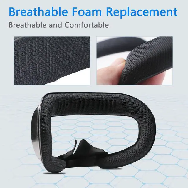 Alt view image 2 of 7 - Compatible with Oculus Quest 2 Face Bracket Replacement,VR Breathable Foam Face Pad Protective for Meta Quest 2,Comfortable Face Cover Cushion VR Accessories