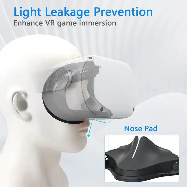 Alt view image 5 of 7 - Compatible with Oculus Quest 2 Face Bracket Replacement,VR PU Leather Face Pad Protective for Meta Quest 2,Sweat-Proof Comfortable Face Cover Cushion VR Accessories