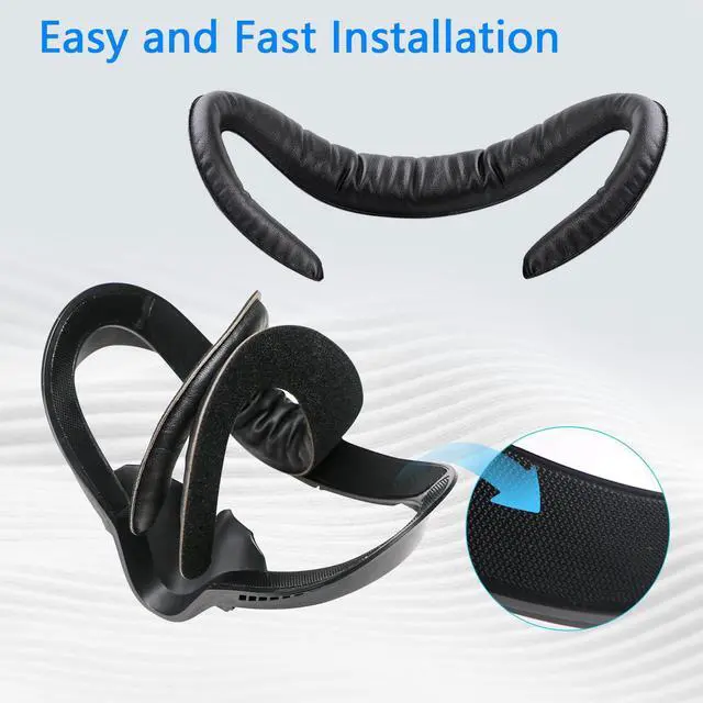 Alt view image 4 of 7 - Compatible with Oculus Quest 2 Face Bracket Replacement,VR PU Leather Face Pad Protective for Meta Quest 2,Sweat-Proof Comfortable Face Cover Cushion VR Accessories