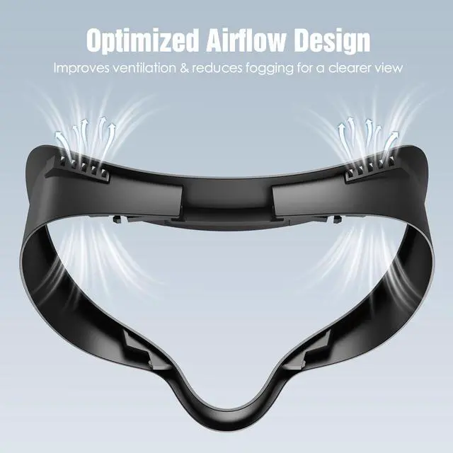 Alt view image 3 of 7 - for Quest 3S Face Pad Cover Facial Interface, Soft PU Face Cushion Pad Compatible with Meta/Oculus Quest 3S Accessories, Fully Integrated Anti-Light Leakage Design (Not Fit Quest 3)