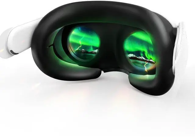Main image of Face Cover Compatible with Meta/Oculus Quest 3 Headset Accessories, Comfy Silicone Face Cushion Pad Fits Facial Interface, Sweatproof VR Mask to Enhance Your Gaming Experience (Black, Only Cover)