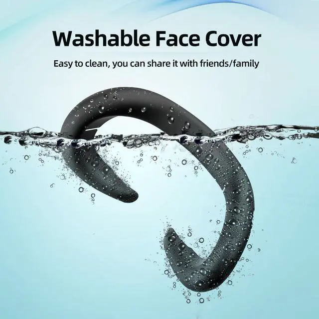 Alt view image 5 of 7 - Face Cover Compatible with Meta/Oculus Quest 3 Headset Accessories, Comfy Silicone Face Cushion Pad Fits Facial Interface, Sweatproof VR Mask to Enhance Your Gaming Experience (Black, Only Cover)