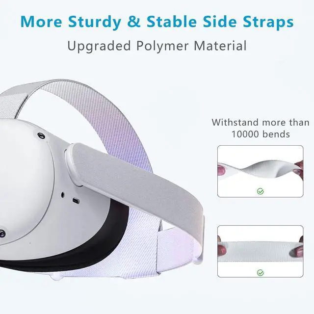Alt view image 2 of 7 - Original Replacement Head Strap for Meta Oculus Quest 2, Enhanced Comfort and Gaming Immersion VR Accessories Compatible with Oculus/Meta Quest 2 Elite Strap