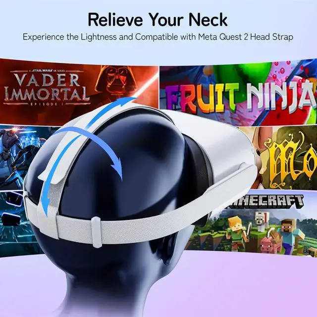 Alt view image 5 of 7 - Original Replacement Head Strap for Meta Oculus Quest 2, Enhanced Comfort and Gaming Immersion VR Accessories Compatible with Oculus/Meta Quest 2 Elite Strap