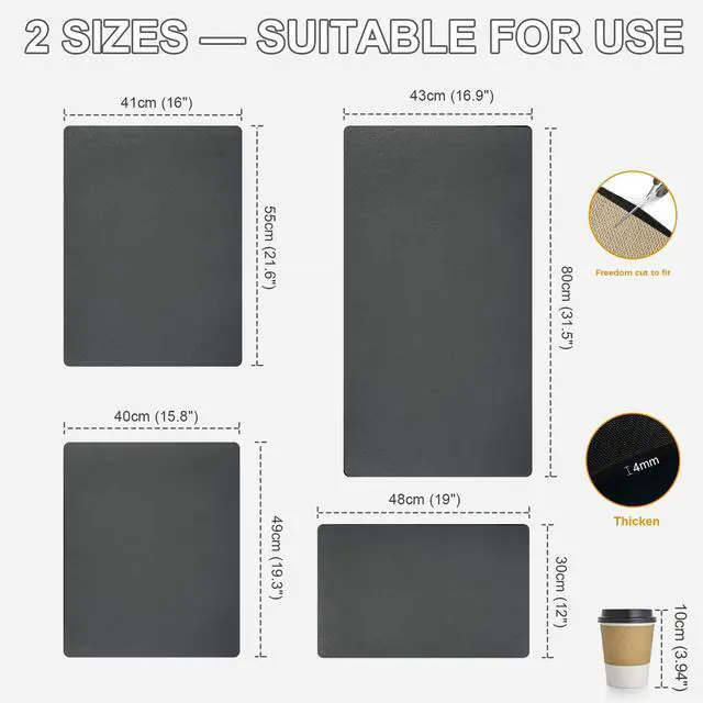 Alt view image 7 of 7 - Dish Drying Mats for Kitchen Counter, Waterproof Coffee Mat for Countertop, Under Sink Mats, Coffee Bar Mat Accessories