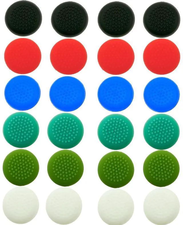 Main image of 24pcs Silicone Thumbstick Thumb Joystick Grip Stick Cap Cover for Meta Oculus Quest 3 2 1 Controller Handle Rocker Caps (Multi-Color)