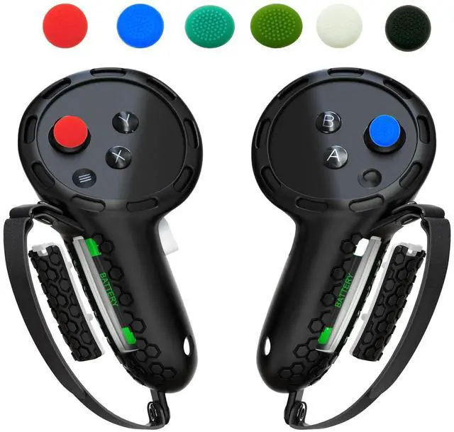 Alt view image 2 of 5 - 24pcs Silicone Thumbstick Thumb Joystick Grip Stick Cap Cover for Meta Oculus Quest 3 2 1 Controller Handle Rocker Caps (Multi-Color)