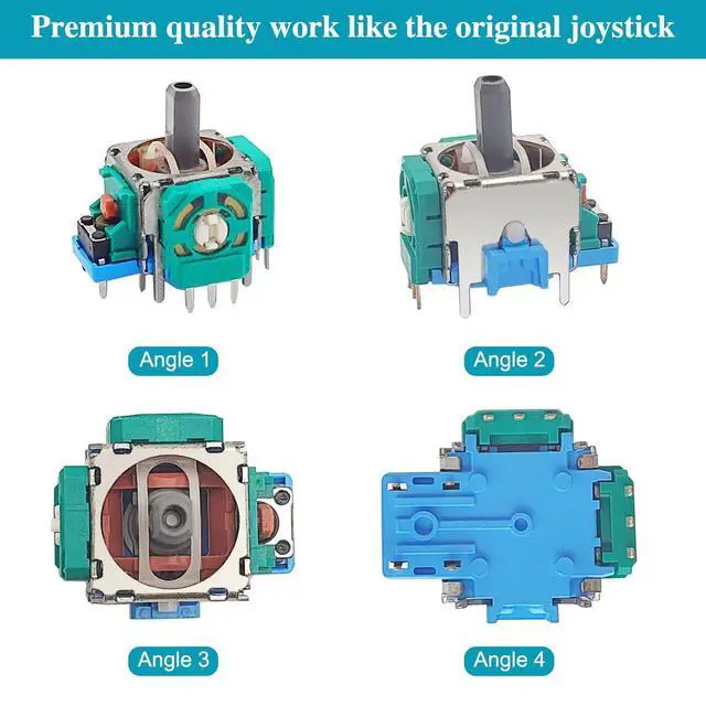 Alt view image 5 of 7 - 14 Piece Analog Joystick Replacement Kit Compatible with PS5 Controllers, Includes 4 Thumbsticks, 4 Caps, 4 Pry Tools, and 1 Screwdriver for Controller Repair