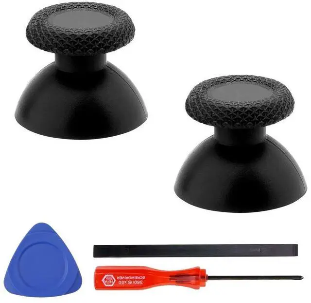 Main image of 2 Pack Black OEM Thumbsticks Replacement Kit for PS Portal & for PS5 VR2, Analog Stick Caps Button for PlayStation Portal Remote Player, Repair Accessories with Repair Tools