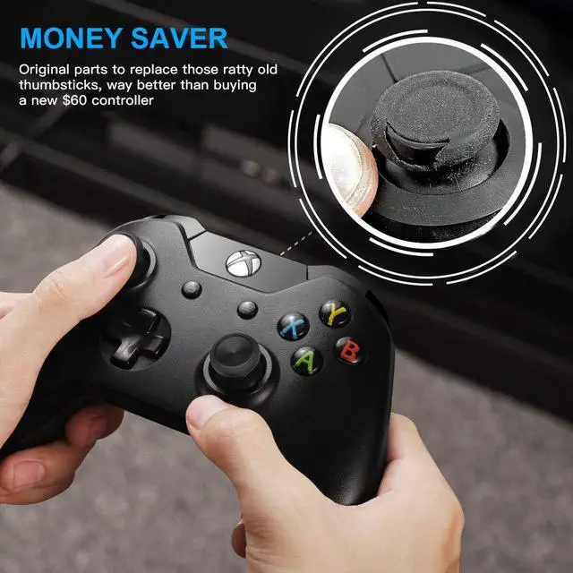 Alt view image 2 of 6 - Xbox One Controller Joystick Replacement - 6PCS Original Thumbsticks Analog Thumb Sticks Parts - True Rubberized with T8 T6 Repair Screwdriver Kit for Xbox One Controller