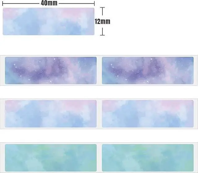 Alt view image 5 of 6 - D30 Labels for Phomemo D30 Label Tape, Label Maker Tape - 12mm×40mm(0.47"x1.57") Sticker Thermal Paper Self-Adhesive Label Tape for D30 Printer 6 Rolls 1080 Pcs Colored Bulk