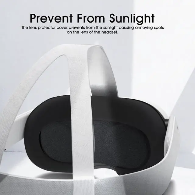 Alt view image 3 of 6 - (1 Pack) VR Lens Protector Cover Compatible for Quest 3S, Quest 3/2/1, Valve Index, PICO 3/4/4 pro/4 Ultra, Dust Proof Washable Protective Sleeve Sunlight Blocking Anti-Scratch - Black