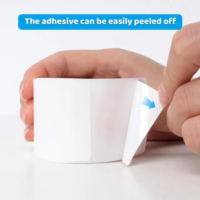 Alt view image 3 of 7 - 3 Rolls Thermal Label Print Stickers 1.57"x1.18" (40x30mm) Waterproof Self-Adhesive Labels for Printers - 240 Per Roll (White)