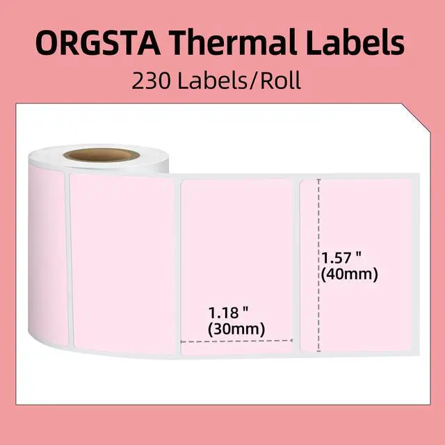 Alt view image 2 of 5 - Thermal Sticker Labels, 1.57'' x 1.18" Direct Thermal Labels - 3 Rolls