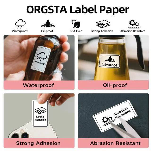 Alt view image 3 of 5 - Thermal Sticker Labels, 1.57'' x 1.18" Direct Thermal Labels - 3 Rolls