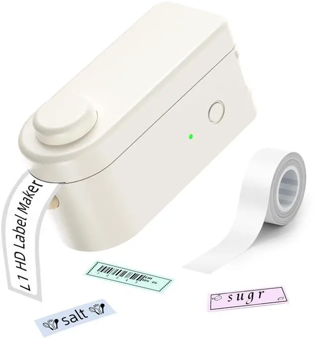 Main image of L1 HD Label Maker Machine with Tape - Portable & Rechargeable Label Makers Compatible with 9 12 16mm Waterproof Tape - Mini Bluetooth Labeler for Organizing Office Home School - 300DPI