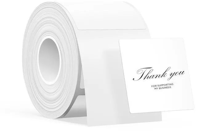 Main image of T50M Series Label Maker Tape, 1.57'' × 1.57'' (40mm × 40mm) 180 Labels/Roll Genuine Laminated Thermal Label Tape Refill, Waterproof Oilproof Highly Adhesive Auto Detect Labels, White