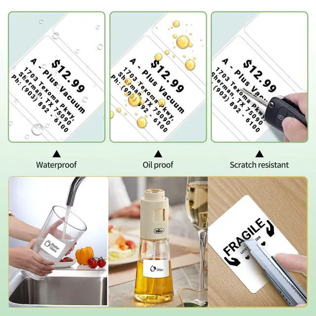 Alt view image 3 of 7 - Thermal Labels-for M110/M100/M220/M221/M108,1.57"x1.18"(40x30mm),Name Labels for Kids/School, 230 Labels/Roll, for Barcode/Address/Mailing/Logo/Business/Home