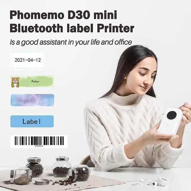 Alt view image 5 of 7 - D30 Thermal Label, self-Adhesive Paper,1/2"*1 7/8" (14mm * 50mm), Compatible with PhomemoD30 Label Printer, Suitable for Home, Office, School, 130 Labels/roll, 3 RollBlue/Pink/Yellow