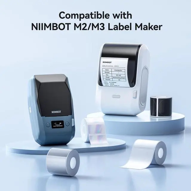 Alt view image 5 of 7 - M2/M3 Thermal Transfer Labels 1.97''×1.18'', 240 Tapes/Roll, for M2/M3 Label Maker, Long Storage Time, for Small Businesses, Cosmetics, Vitamins Labeling