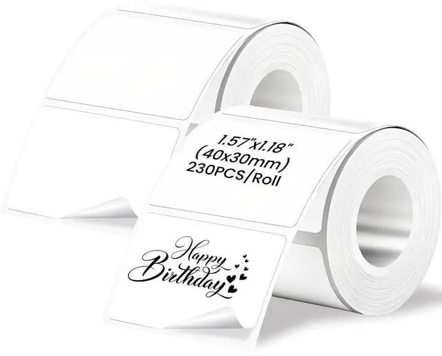 Main image of M110 Thermal Labels, 1.57''x1.18'' (40x30mm) Thermal Sticker 460pcs Compatible with Phomemo M110/M221/M220/M120/M200 for Barcode/Address/Mailing/Logo/Business/Home Tag (2 Rolls)