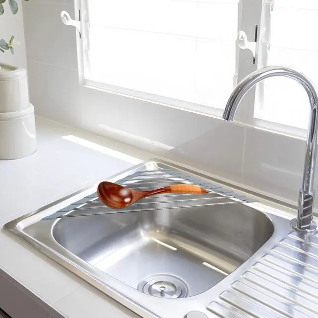 Alt view image 4 of 7 - Triangle Roll-Up Dish Drying Rack