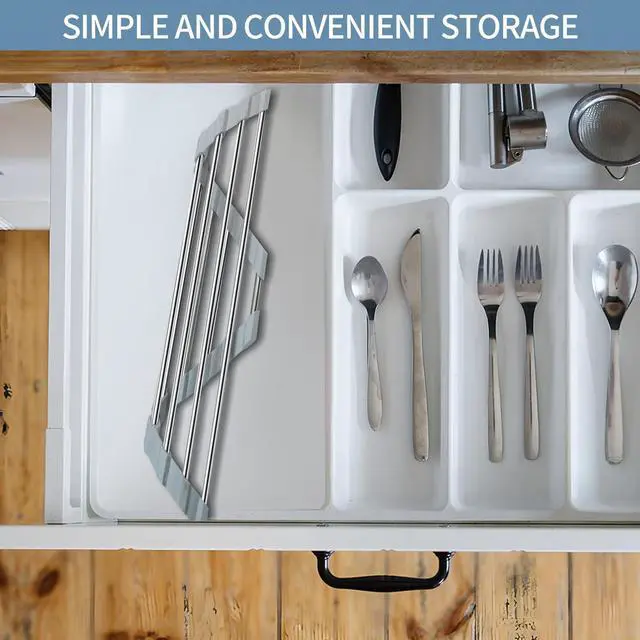 Alt view image 6 of 7 - Triangle Roll-Up Dish Drying Rack