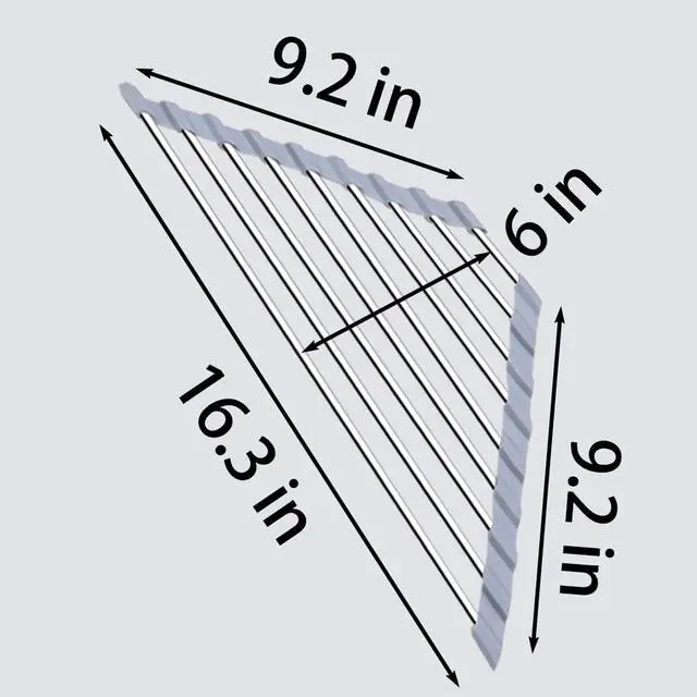 Alt view image 7 of 7 - Over the Sink Dish Drying Rack Roll Up and Triangle for Kitchen Corner Drainer Mat Foldable Stainless Steel (Triangle), Silver