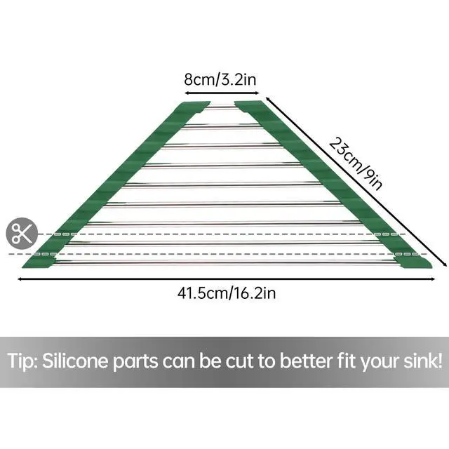 Alt view image 4 of 7 - Triangle Roll-Up Dish Drying Rack for Sink Corner Small Foldable Stainless Steel Over The Sink Multipurpose Kitchen Drainer Caddy Organizer Storage Shelf Holder (Olive Green)