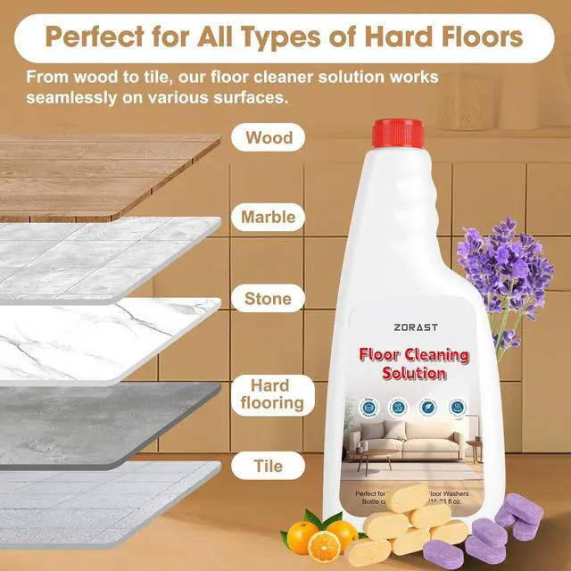 Alt view image 5 of 7 - Floor Cleaning Solution, 12 PCS Vacuum Mop Cleaning Solution Tablet Refil, Lavender & Sweet Orange Scent, Compatible with Roborock Robot Vacuum and Mop, including S8&S7 Series, Q Revo Series,Q Series