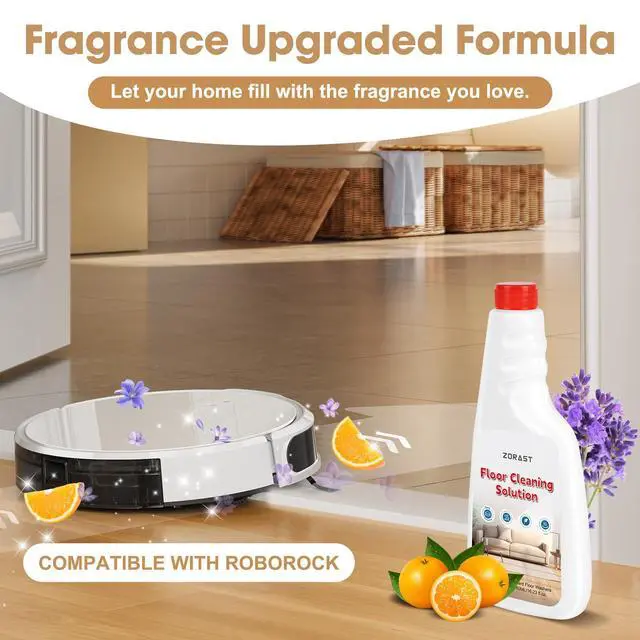Alt view image 7 of 7 - Floor Cleaning Solution, 12 PCS Vacuum Mop Cleaning Solution Tablet Refil, Lavender & Sweet Orange Scent, Compatible with Roborock Robot Vacuum and Mop, including S8&S7 Series, Q Revo Series,Q Series