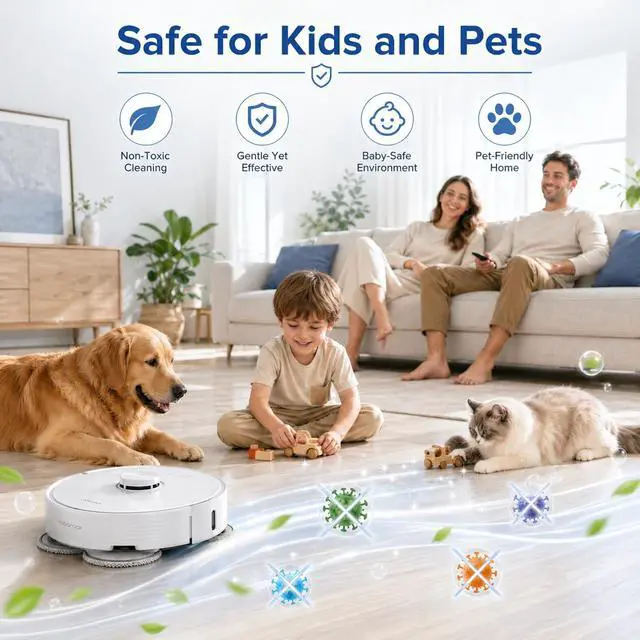 Alt view image 5 of 7 - Floor Cleaning Solution Compatible with Roborock Cleaning Solution, Residue & Streak Free, Suitable for All Robot Vacuum Cleaners and Wireless Wet Dry Dual-Use Vacuum Cleaners (Original flavor)