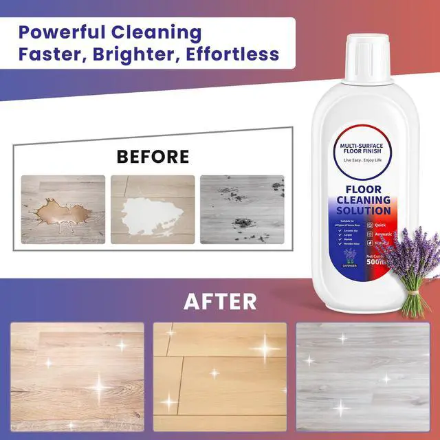 Alt view image 3 of 7 - Floor Cleaning Solution Compatible with Tineco/Roborock, Deep Cleans of Multiple Hard Floors for All Mopping Robot Vacuums and Cordless Wet/Dry Vacuum Mop Cleaner, Lavender Scent, 1000ml, 2 Bottles