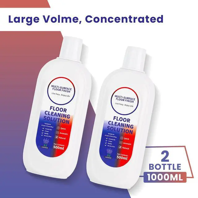 Alt view image 7 of 7 - Floor Cleaning Solution Compatible with Tineco/Roborock, Deep Cleans of Multiple Hard Floors for All Mopping Robot Vacuums and Cordless Wet/Dry Vacuum Mop Cleaner, Lavender Scent, 1000ml, 2 Bottles