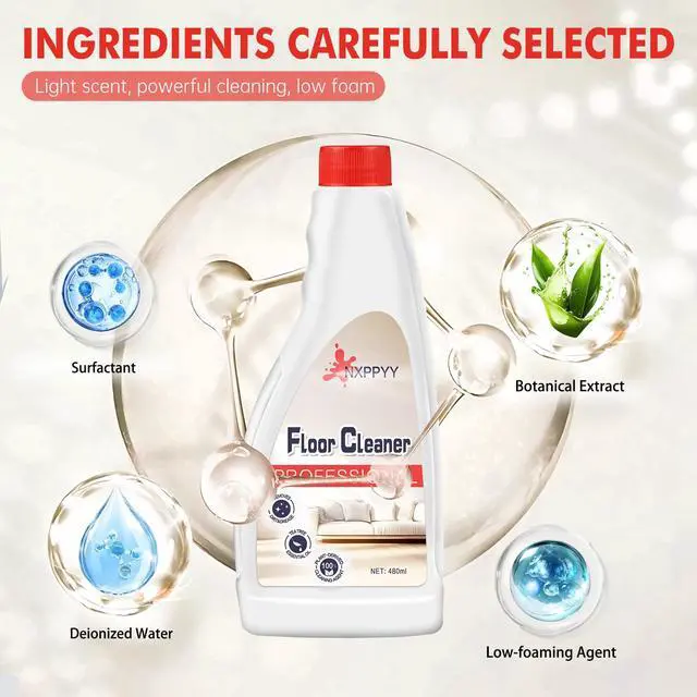 Alt view image 2 of 7 - Floor Cleaning Solution Compatible with Roborock Q5/Q7/Q8/S7/S8/Qrevo Series, All Robot Vacuums & Wet Dry Vacuum, Floor Cleaner for Mopping, 2 Bottle Floor Cleaner Refill