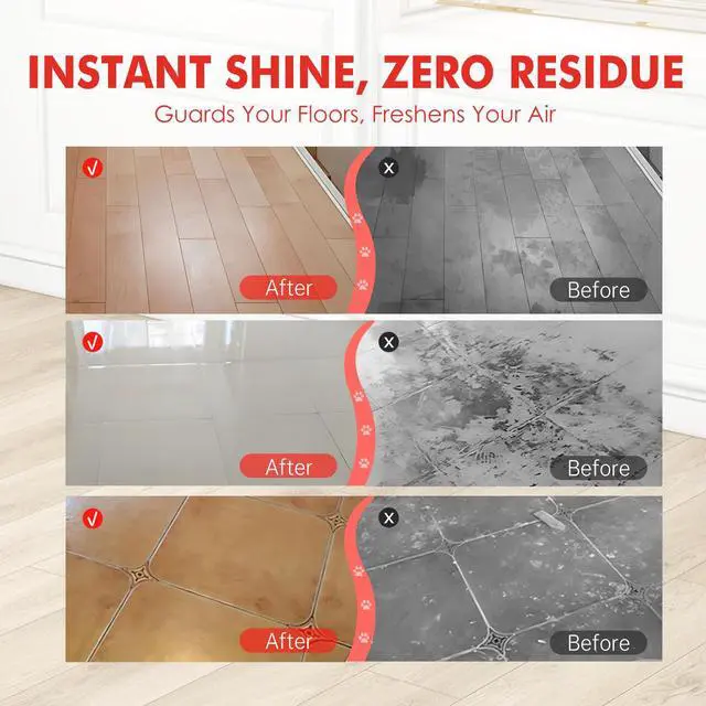 Alt view image 6 of 7 - Floor Cleaning Solution Compatible with Roborock Q5/Q7/Q8/S7/S8/Qrevo Series, All Robot Vacuums & Wet Dry Vacuum, Floor Cleaner for Mopping, 2 Bottle Floor Cleaner Refill