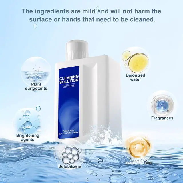 Alt view image 2 of 6 - Floor Cleaning Solution Original Scent Compatible with Dreame Cleaning Solution, Residue & Streak Free, Suitable for All Robot Vacuum Cleaners and Wireless Wet Dry Dual-Use Vacuum Cleaners