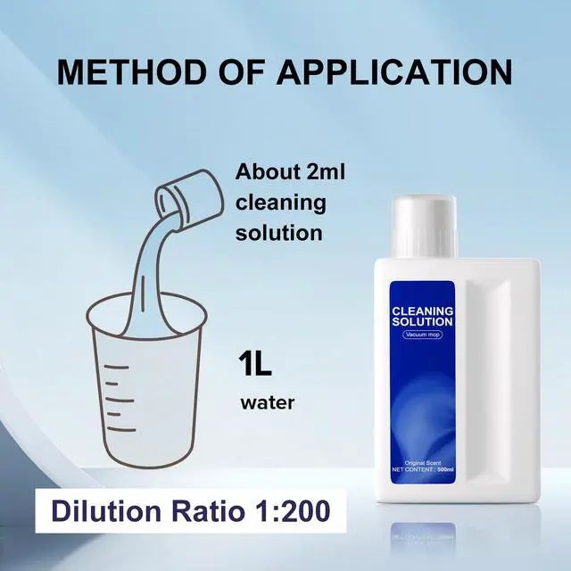 Alt view image 6 of 6 - Floor Cleaning Solution Original Scent Compatible with Dreame Cleaning Solution, Residue & Streak Free, Suitable for All Robot Vacuum Cleaners and Wireless Wet Dry Dual-Use Vacuum Cleaners