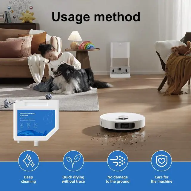 Alt view image 4 of 6 - Floor Cleaning Solution Compatible with Dreame Cleaning Solution, Multi-Surface Original Flavor L10 Ultra Detergent, Compatible with L10s Ultra Robot Vacuum (10.52 Fl Oz) (1 Bottle)