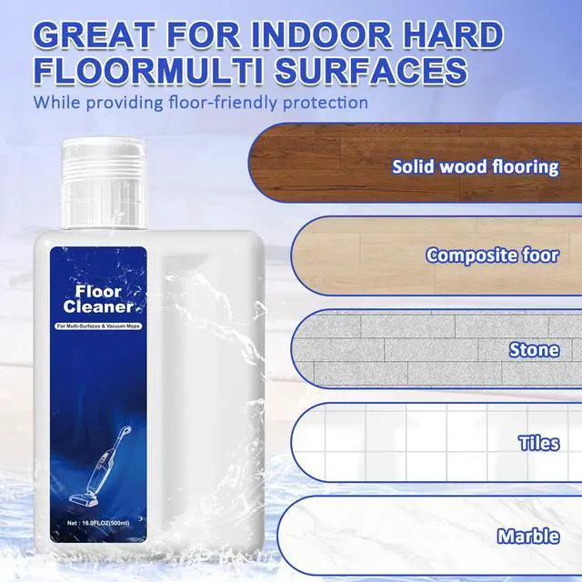 Alt view image 3 of 6 - Floor Cleaning Solution Compatible with Dreame Cleaning Solution, Pet-friendly & No Residue, Floor Cleaner for All Robot Vacuum Cleaners and Wireless Wet Dry Vacuum Cleaners (Original, Total 1 L)