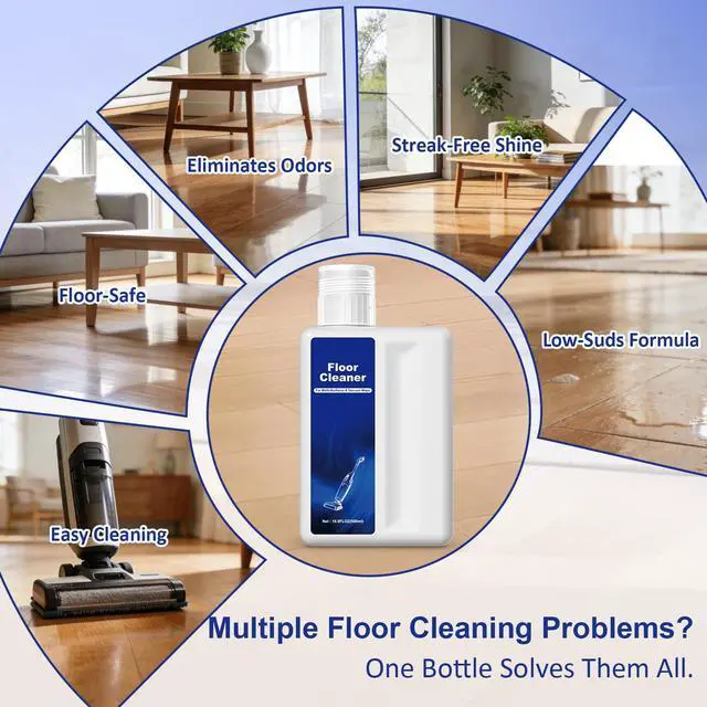 Alt view image 5 of 6 - Floor Cleaning Solution Compatible with Dreame Cleaning Solution, Pet-friendly & No Residue, Floor Cleaner for All Robot Vacuum Cleaners and Wireless Wet Dry Vacuum Cleaners (Original, Total 1 L)