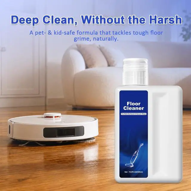 Alt view image 6 of 6 - Floor Cleaning Solution Compatible with Dreame Cleaning Solution, Pet-friendly & No Residue, Floor Cleaner for All Robot Vacuum Cleaners and Wireless Wet Dry Vacuum Cleaners (Original, Total 1 L)