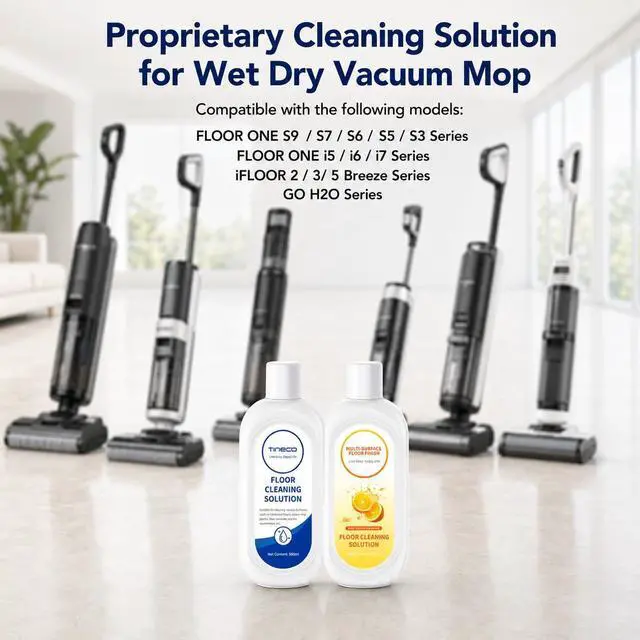 Alt view image 2 of 7 - Floor Cleaning Solution Compatible with Tineco Cleaning Solution, Residue & Streak Free, Suitable for All Robot Vacuum Cleaners and Wireless Wet Dry Dual-Use Vacuum Cleaners (Original flavor+Orange)