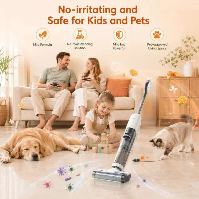 Alt view image 6 of 7 - Floor Cleaning Solution Compatible with Tineco Cleaning Solution, Residue & Streak Free, Suitable for All Robot Vacuum Cleaners and Wireless Wet Dry Dual-Use Vacuum Cleaners (Original flavor+Orange)