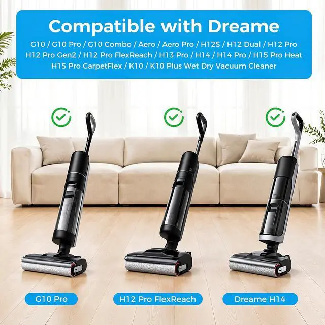 Alt view image 2 of 7 - Floor Cleaning Solution for Dreame Aero/G10/H12/H13/H14/H15 Wet Dry Vacuum