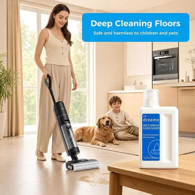 Alt view image 4 of 7 - Floor Cleaning Solution for Dreame Aero/G10/H12/H13/H14/H15 Wet Dry Vacuum