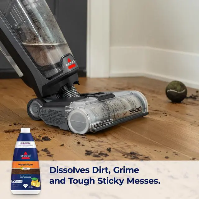 Alt view image 2 of 7 - CrossWave & SpinWave Wood Floor Cleaning Formula, 32 oz, Dissolves Dirt, Grime, and Sticky Messes, Safe on Sealed Floors, Pair with CrossWave, SpinWave, & Other Hard Surface Cleaners, Lemon