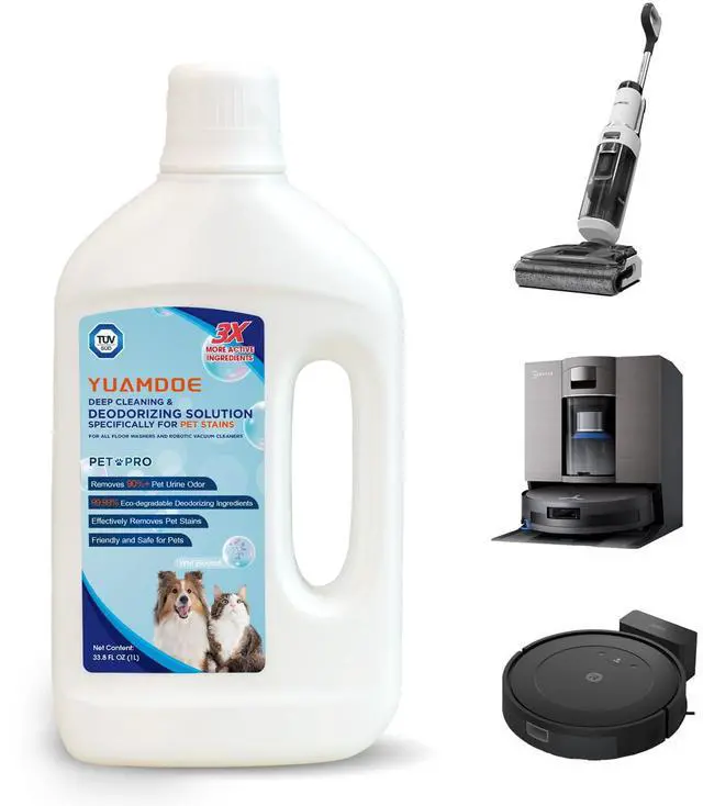 Main image of Deep Cleaning&Deodorizing Solution, Compatible with ECOVACS, Tineco, roborock, DREAME, Eufy Floor Washers&Robotic Vacuum Cleaners, TÜV Rheinland Certification, Pet Friendly