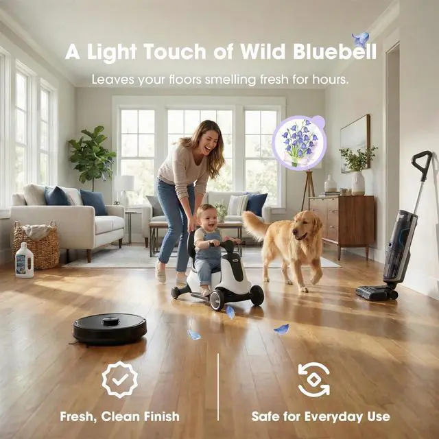 Alt view image 6 of 7 - Deep Cleaning&Deodorizing Solution, Compatible with ECOVACS, Tineco, roborock, DREAME, Eufy Floor Washers&Robotic Vacuum Cleaners, TÜV Rheinland Certification, Pet Friendly